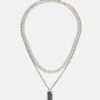 Pier One 2 PACK - Halskette - Silver-coloured -Bekleidungs Verkauf 10f41ce0c1944510a6e66259a8f1d8af