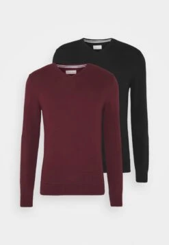 Pier One 2PACK - Strickpullover - Black/bordeaux 12 Pier One 2PACK - Strickpullover - Black/bordeaux -Bekleidungs Verkauf 1401fde1674b40a68d7e1288645f8b9b