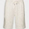 Pier One LINEN BLEND DRAWCORD SHORTS - Shorts - Off-white -Bekleidungs Verkauf 228637db60b840a58a2b5acb0845341b