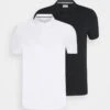 Pier One 2 PACK - Poloshirt - White/black -Bekleidungs Verkauf 3d006753f8e24e9a9ae112388169677e