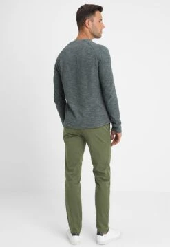 Pier One SLIM FIT CHINO - Chino - Dark Green -Bekleidungs Verkauf 68ea94008079472785ad83ae6cb4e18a