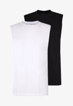Pier One 2 PACK - Top - White/black -Bekleidungs Verkauf 746ca57ae5d64a839e14f2b3a322ccb3