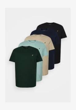 Pier One 5 PACK - T-Shirt Basic - Dark Green/beige/light Blue 13 Pier One 5 PACK - T-Shirt Basic - Dark Green/beige/light Blue -Bekleidungs Verkauf 7af36362bd71478faf64c035d446b9b1