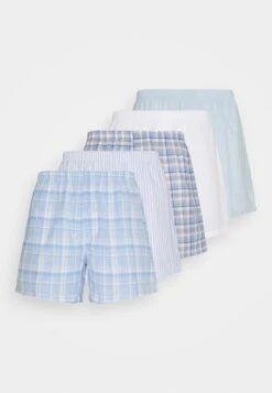 Pier One 5 PACK - Boxershorts - Light Blue/white -Bekleidungs Verkauf 843919d02a024465b4f0a52da0998e48