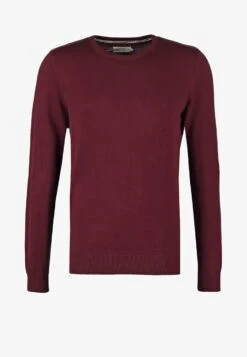 Pier One BASIC CREWNECK - Strickpullover - Bordeaux -Bekleidungs Verkauf 85d6d8a383134993bde44fb81e406306