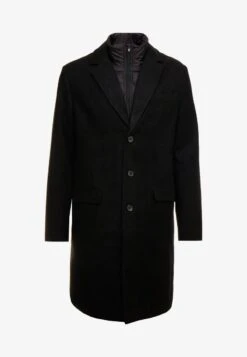 Pier One Klassischer Mantel - Black -Bekleidungs Verkauf 89beb77879e74642a3f46a6222d3711f