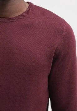 Pier One BASIC CREWNECK - Strickpullover - Bordeaux -Bekleidungs Verkauf d715837f4bae40fc8cff240ff173ecfa