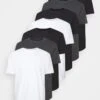 Pier One 7 PACK - T-Shirt Basic - Mottled Dark Grey/white/black 2 Pier One 7 PACK - T-Shirt Basic - Mottled Dark Grey/white/black -Bekleidungs Verkauf e7f6e83a5fc54fbaaa5e7624e6a8a452