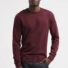 Pier One BASIC CREWNECK - Strickpullover - Bordeaux -Bekleidungs Verkauf eb0e723b2058424e9a31aa5c1f372c09