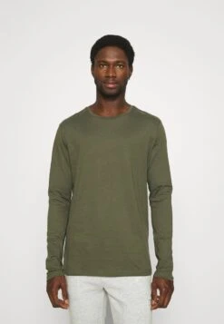 Pier One 2 PACK - Langarmshirt - Olive/dark Blue -Bekleidungs Verkauf fbf130aeedee491594c388dc1fd3399d